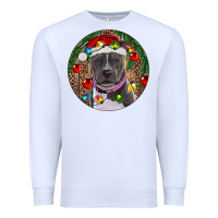 White Christmas Pitbull Premium Sweatshirt - RanaPortraitStore