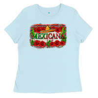 Baby Blue mexicana Ladies Tee - Zillion Design Studio