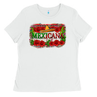 White mexicana Ladies Tee - Zillion Design Studio