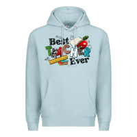 Blue Mist best teacher ever Premium Hoodie - NancyCooperArtShop