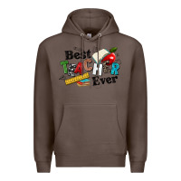 Coffee best teacher ever Premium Hoodie - NancyCooperArtShop