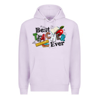 Lilac best teacher ever Premium Hoodie - NancyCooperArtShop