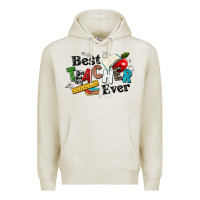Oatmeal Heather best teacher ever Premium Hoodie - NancyCooperArtShop