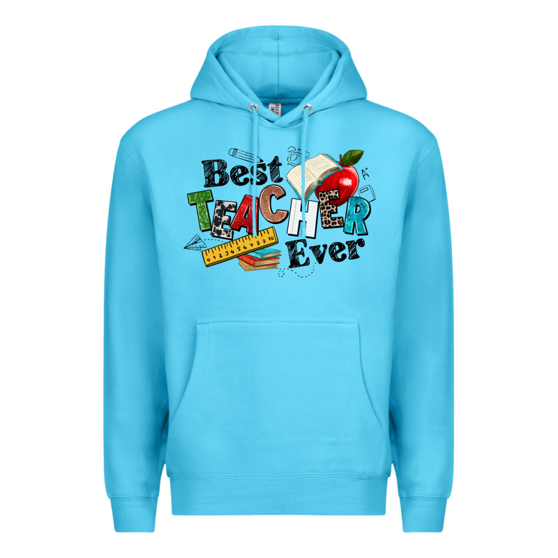 Best Teacher Ever Premium Hoodie by NancyCooperArtShop | Teevron