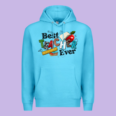 Best Teacher Ever Premium Hoodie Designed By Nancycooperartshop
