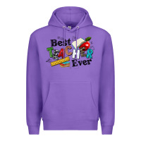 Purple best teacher ever Premium Hoodie - NancyCooperArtShop