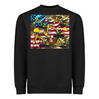 Black excavator American flag Heavyweight Sweatshirt - Artiststas