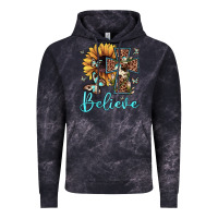 Cloud Black believe leopard cross sunflower butterfly Vintage Hoodie - JahusDesignShop