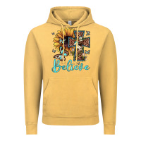 Vintage Mustard believe leopard cross sunflower butterfly Vintage Hoodie - JahusDesignShop