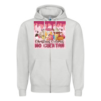 Dove Grey christmas calories no cuentan Zipper Hoodie - MaliasSmallBusiness