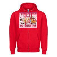 Red christmas calories no cuentan Zipper Hoodie - MaliasSmallBusiness
