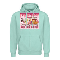 Seafoam christmas calories no cuentan Zipper Hoodie - MaliasSmallBusiness