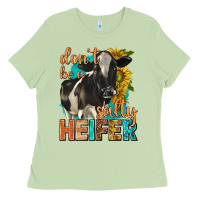 Matcha dont be a salty heifer with sunflowers Ladies Tee - texasbilliewilder