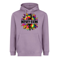 Lavender deputy clerk tie dye sunflower Heavyweight Hoodie - Jasminsmagicworld