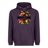Plum deputy clerk tie dye sunflower Heavyweight Hoodie - Jasminsmagicworld
