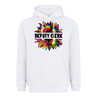 White deputy clerk tie dye sunflower Heavyweight Hoodie - Jasminsmagicworld