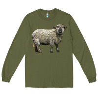 Army Green hampshire sheep Long Sleeve Tee - LillyAllenDesigns