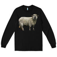 Black hampshire sheep Long Sleeve Tee - LillyAllenDesigns