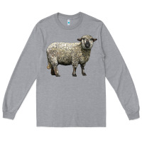 Heather Grey hampshire sheep Long Sleeve Tee - LillyAllenDesigns
