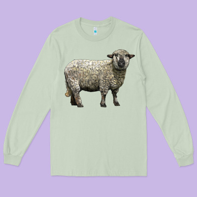 Hampshire Sheep Long Sleeve Tee Designed By Lillyallendesigns