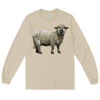 Mushroom hampshire sheep Long Sleeve Tee - LillyAllenDesigns