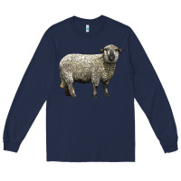 Navy hampshire sheep Long Sleeve Tee - LillyAllenDesigns