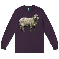 Plum hampshire sheep Long Sleeve Tee - LillyAllenDesigns