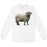 White hampshire sheep Long Sleeve Tee - LillyAllenDesigns