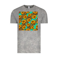 Cloud Rock sunflowers and leopard western seamless pattern Vintage Tee - BundleAndBundleShop