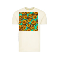 Vintage Arctic sunflowers and leopard western seamless pattern Vintage Tee - BundleAndBundleShop