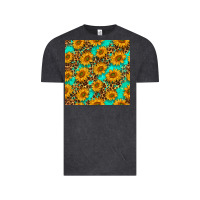 Vintage Black sunflowers and leopard western seamless pattern Vintage Tee - BundleAndBundleShop