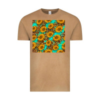 Vintage Camel sunflowers and leopard western seamless pattern Vintage Tee - BundleAndBundleShop