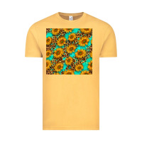 Vintage Mustard sunflowers and leopard western seamless pattern Vintage Tee - BundleAndBundleShop