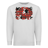 Dove Grey Christmas Plaid Cowhide Pattern Background Premium Sweatshirt - RanaPortraitStore