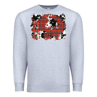 Heather Grey Christmas Plaid Cowhide Pattern Background Premium Sweatshirt - RanaPortraitStore
