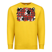 Lemon Christmas Plaid Cowhide Pattern Background Premium Sweatshirt - RanaPortraitStore