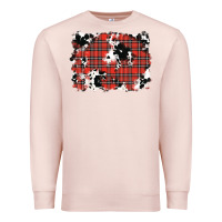 Pale Pink Christmas Plaid Cowhide Pattern Background Premium Sweatshirt - RanaPortraitStore