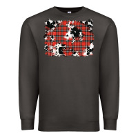 Smoke Christmas Plaid Cowhide Pattern Background Premium Sweatshirt - RanaPortraitStore