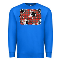 True Royal Christmas Plaid Cowhide Pattern Background Premium Sweatshirt - RanaPortraitStore