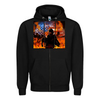 Black western firefighters Zipper Hoodie - MaliasSmallBusiness