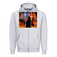 Heather Grey western firefighters Zipper Hoodie - MaliasSmallBusiness