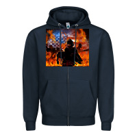 Navy western firefighters Zipper Hoodie - MaliasSmallBusiness