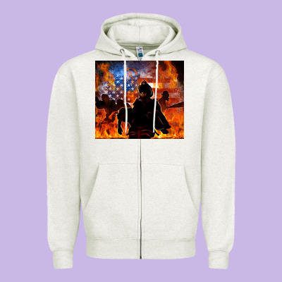 Western Firefighters Zipper Hoodie Designed By Maliassmallbusiness