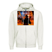 Oatmeal Heather western firefighters Zipper Hoodie - MaliasSmallBusiness