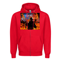 Red western firefighters Zipper Hoodie - MaliasSmallBusiness