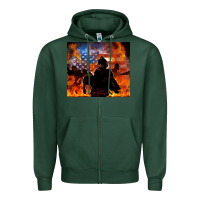 Sports Green western firefighters Zipper Hoodie - MaliasSmallBusiness