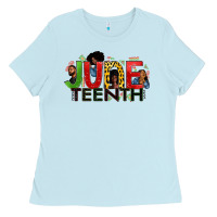 Baby Blue JUNE TEENTH Ladies Tee - Zillion Design Studio