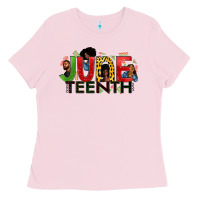 Bubblegum Pink JUNE TEENTH Ladies Tee - Zillion Design Studio