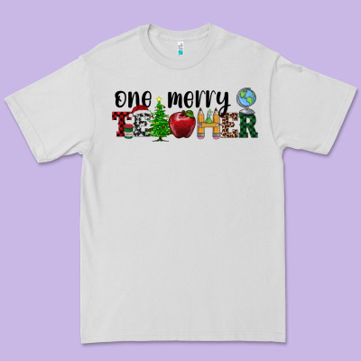 One Merry Teacher Premium Tee Designed By Ranaportraitstore
