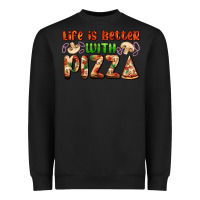 Black life is better with pizza Heavyweight Sweatshirt - AdoDesignShop